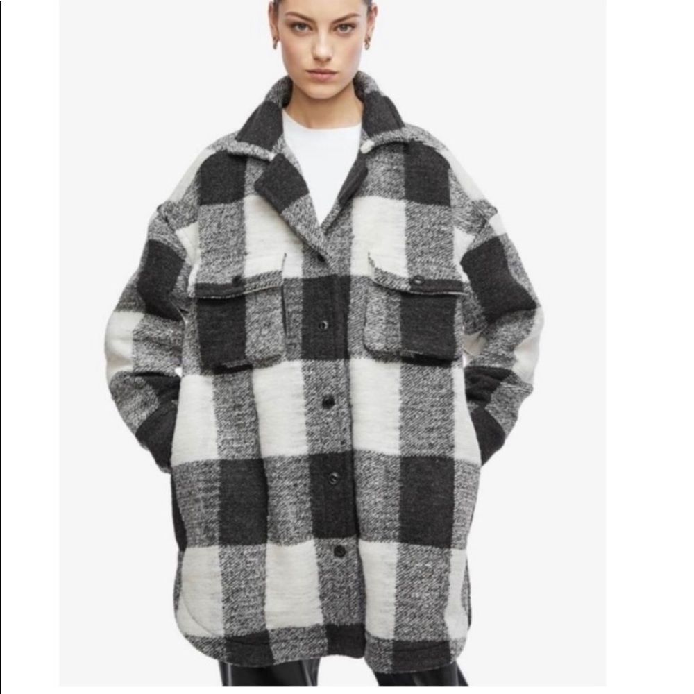 Anine Bing Maeve Buffalo Checked Jacket - Size M